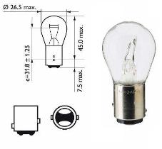 Philips 12499CP - LÁMPARA P21/5W CP 12V 21/5W BAY15D