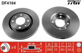 TRW DF4184 - JGO DISCOS DE FRENO DELANTEROS