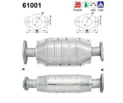 As 61001 - CATALIZADOR HYUNDAI SCOUPE 1.5I 06/92-0