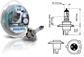 Philips 12342XVS2 - H4 X-TREME VISION SP 12V 60/55W P43