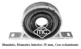 Metalcaucho 05870 - SOPORTE TRANSMISION BMW 5E60 35MM