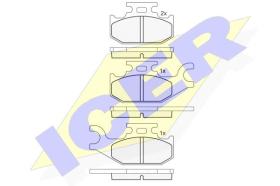Icer 182057000 - PASTILLAS DE FRENO DELANTERAS