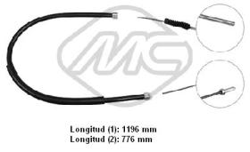 Metalcaucho 82412 - CABLE EMBRAGUE OMEGA DIESEL 2,2-2,3