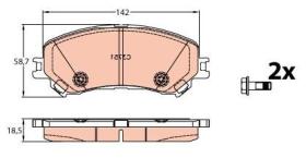 TRW GDB2152 - PASTILLAS DE FRENO TURISMO