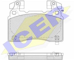 Icer 182286000 - PASTILLAS DE FRENO DELANTERAS