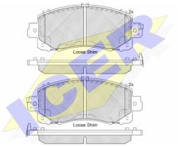 Icer 182313 - PASTILLAS DE FRENO DELANTERAS